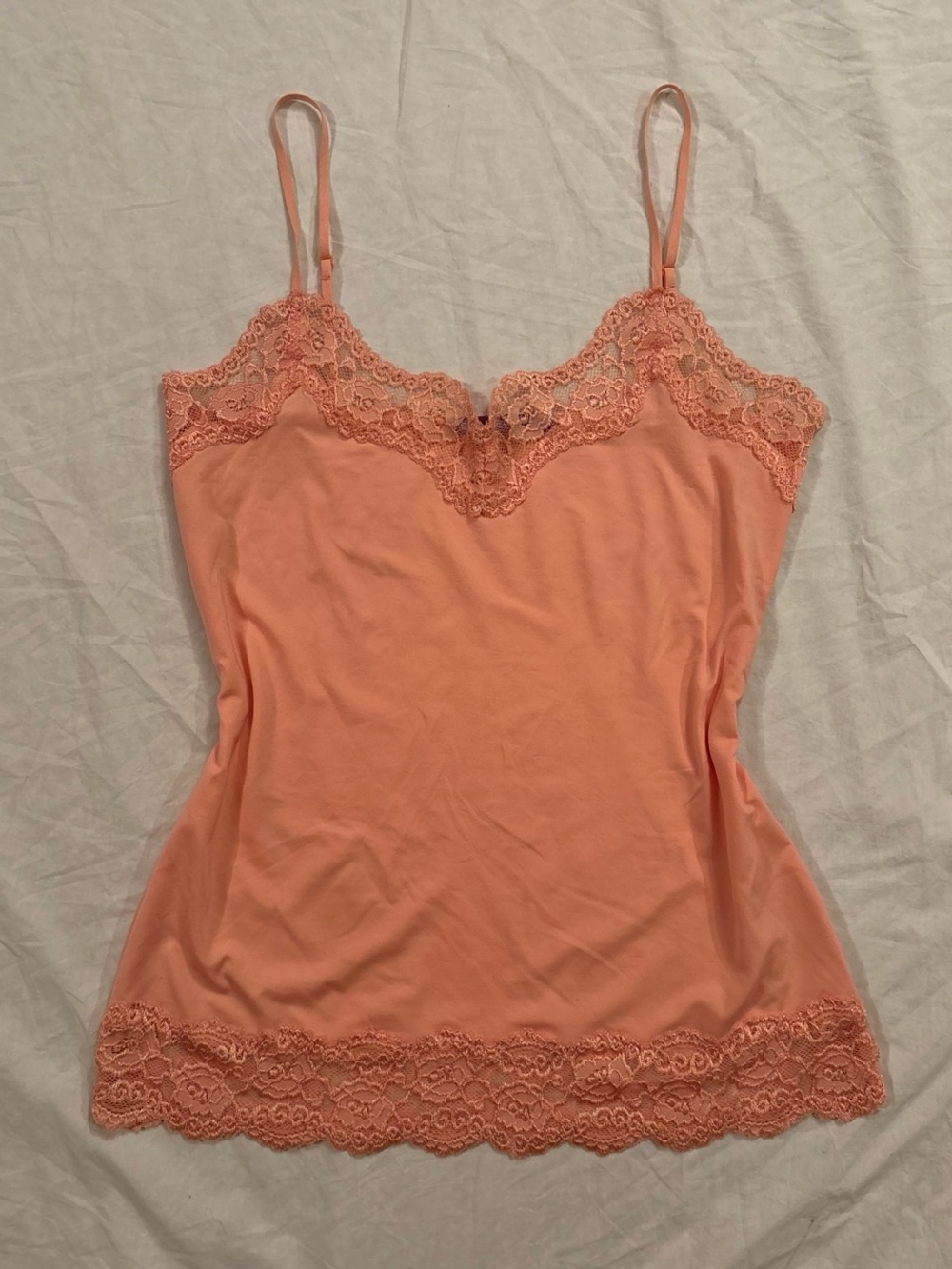 Smart Set Lace-Trim Camisole in Peach